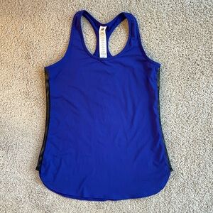 Fabletics Indigo Purple Blue Racerback Mesh Athletic Workout Tank Top Size XS